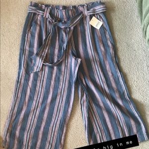 Striped capri pants